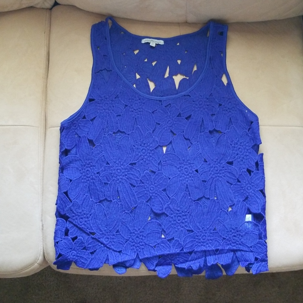 Royal Blue Scallop Bottom Top